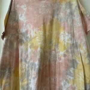 Old Navy Tie-Dye Short Sleeve Tee in Pink and Yellow